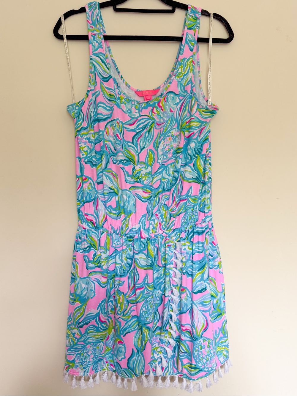 Lilly Pulitzer Jarrett Romper in the Pelican Pink Off The Scales